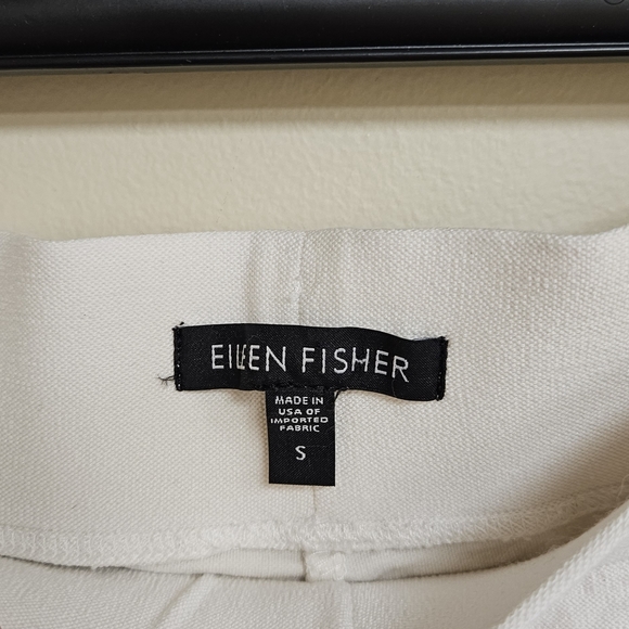 Eileen Fisher S Viscose Nylon Wide Leg White Pants Pull On - Picture 3 of 9